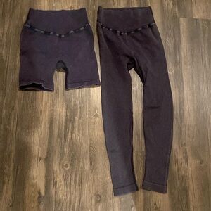 Senita ribbed leggings and biker shorts smalls